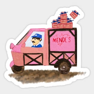 Mendl's Cake Box Van -Grand Budapest Hotel Sticker